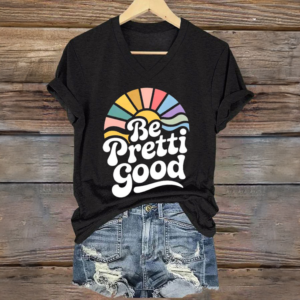 FDT Be Pretti Good Alex Pretti V-Neck Shirt Abolish ICE Alex Pretti Merchandise