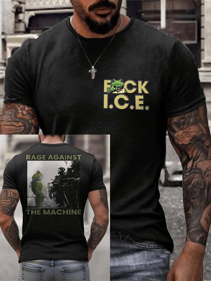 FDT Frog Against The Machine T-shirt Anti MAGA Gift for Democrats Supporters