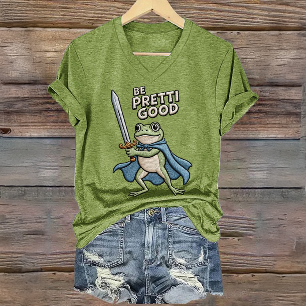 FDT Frog Be Pretti Good V-Neck Shirt Alex January 13 Alex Pretti Merchandise
