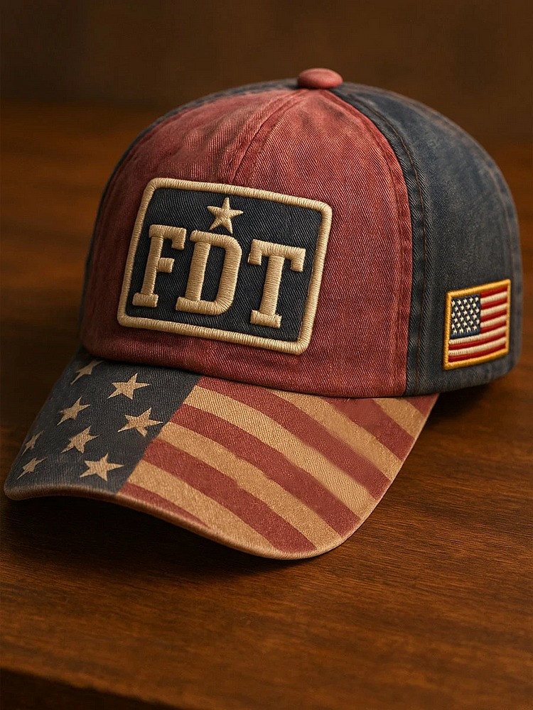 FDT Hat American Flag Ball Cap No Kings Merchandise Anti Trump Merch Gifts