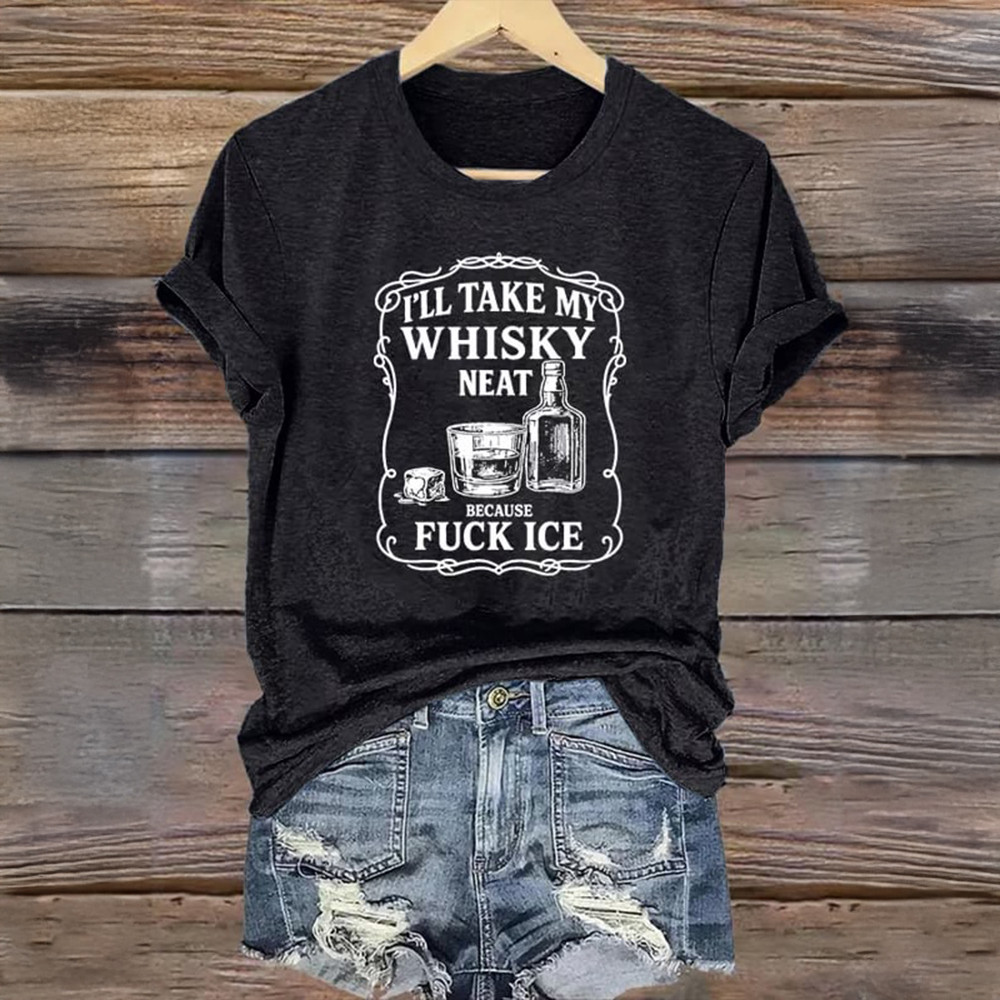 FDT I'll Take My Whiskey Neat Because Fuck ICE T-Shirt Abolish ICE Clothes Protest Clothing