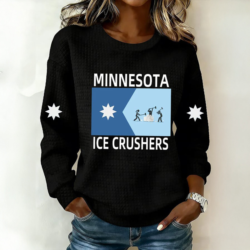 FDT Minnesota Ice Crushers Sweatshirt Anti ICE Alex Pretti Clothing Line Gift Ideas