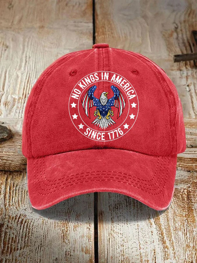 FDT No Kings In America Since 1776 Printed Hat Independence Day Gifts
