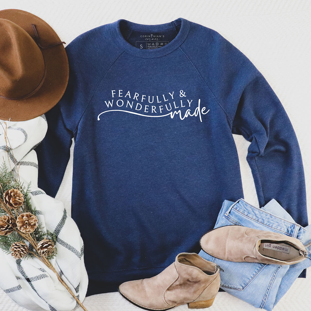 Fearfully And Wonderfully Made Premium Sweatshirt Christian Gifts For Women