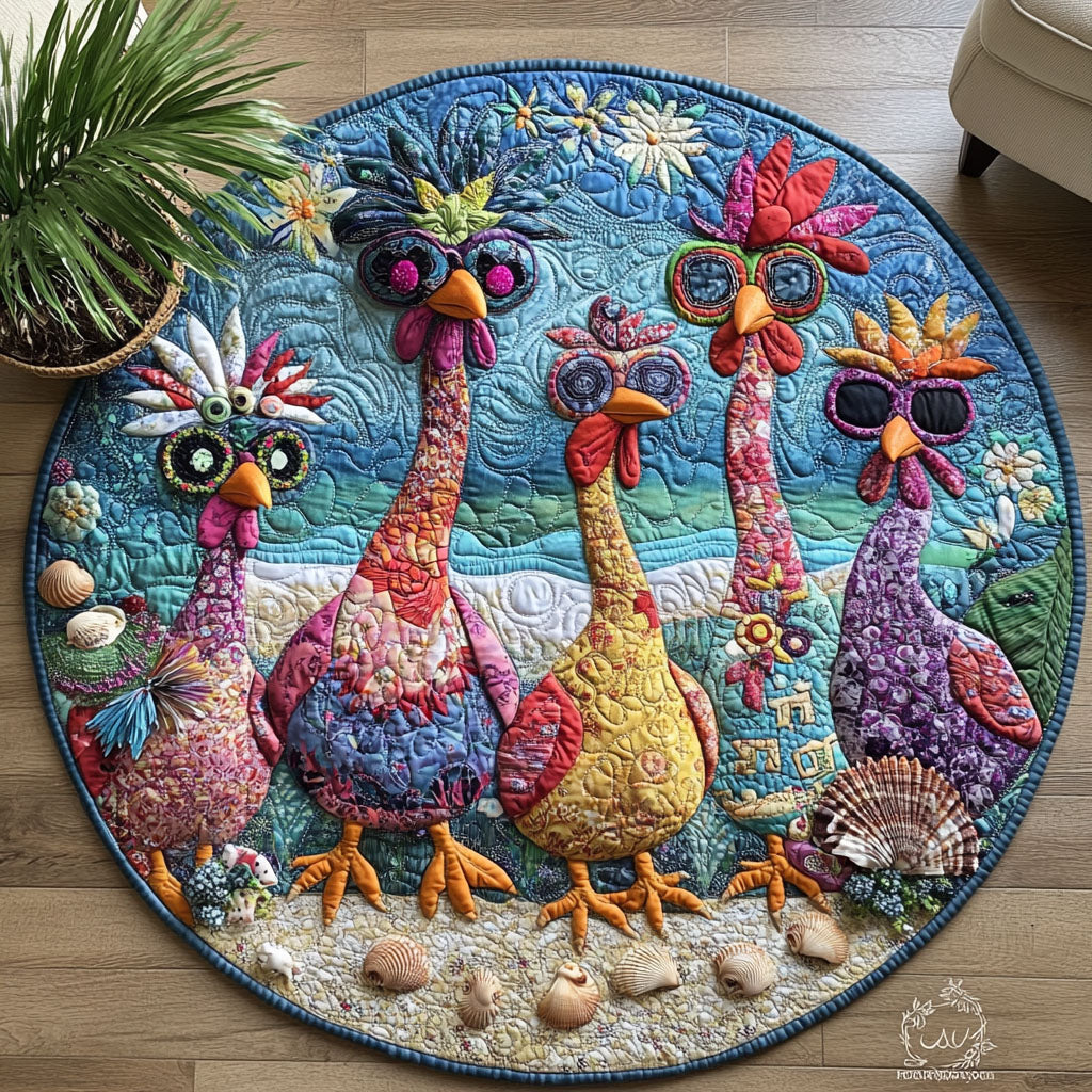 Feather Fest Quilted Round Mat Front Entryway Ideas Best Presents For Farmers