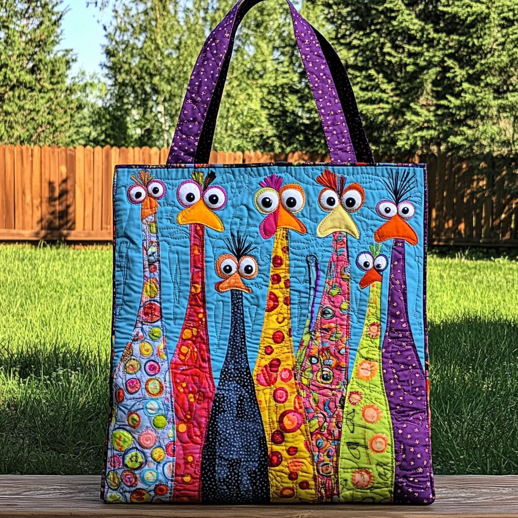 Feathered Follies Quilted Tote Bag Gifts For Farmer Dad