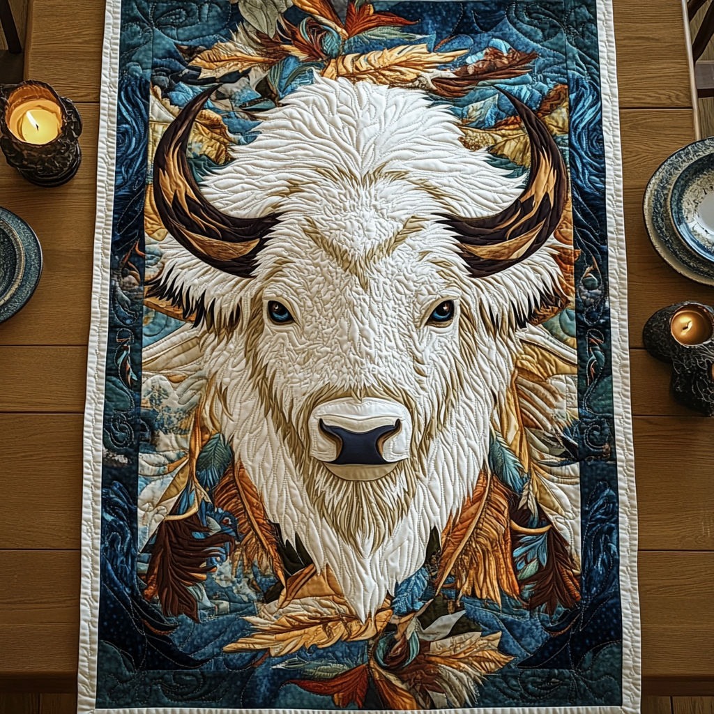 Feathered Force Quilted Table Runner Dining Table Ideas Best Bison Related Gifts