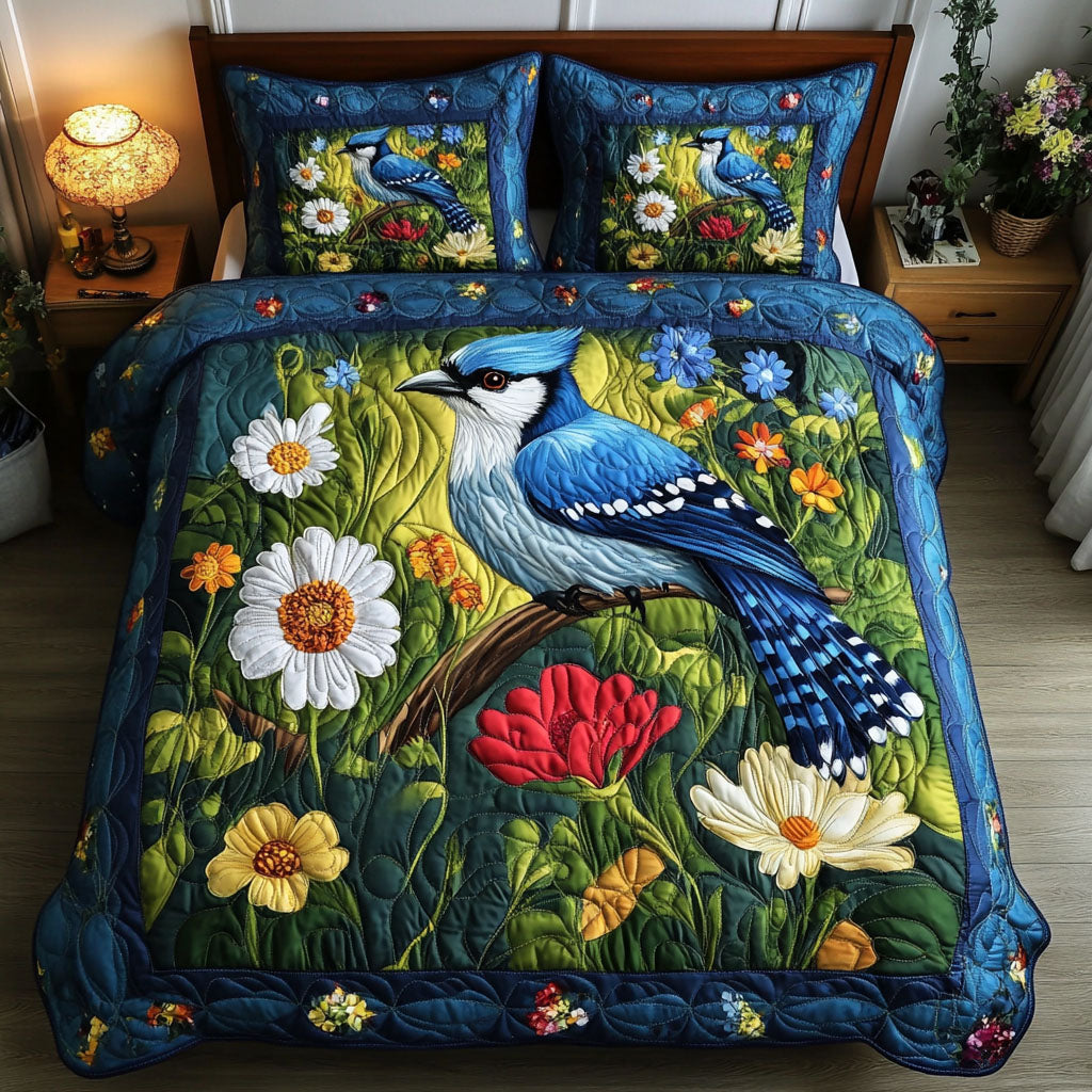 Feathered Garden Quilted Bedding Set Bed Decorations Best Gifts For Birders