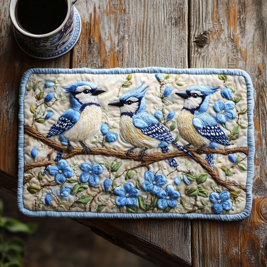 Feathered Tranquility Quilted Placemat Christmas Home Dec Cool Gifts For Bird Lovers