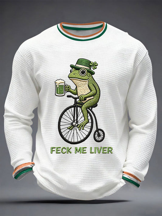 Feck Me Liver Frog Long Sleeve Shirt St Patrick's Day Irish Funny Drinking Humor Party Outfit