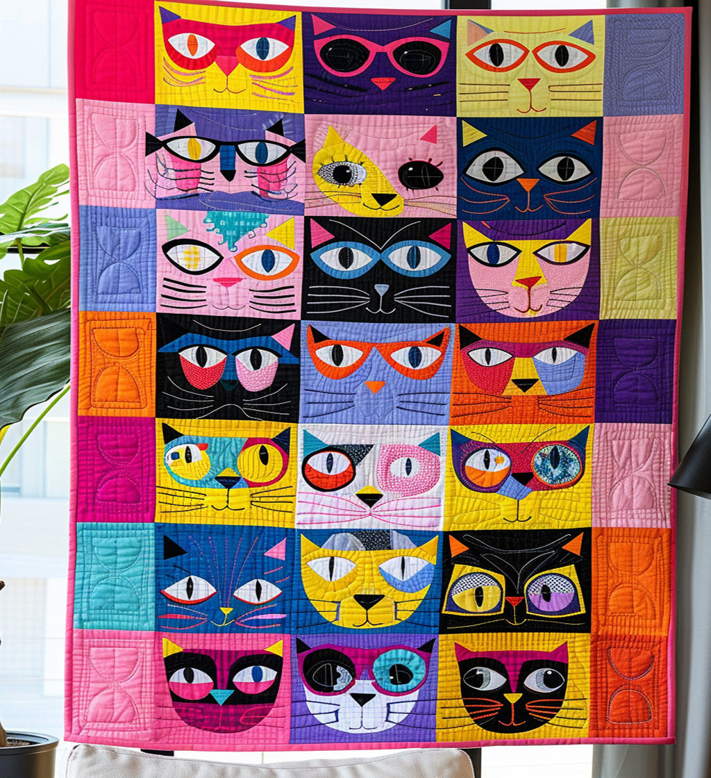 Feline Fantasy Quilted Blanket Cat Christmas Gifts