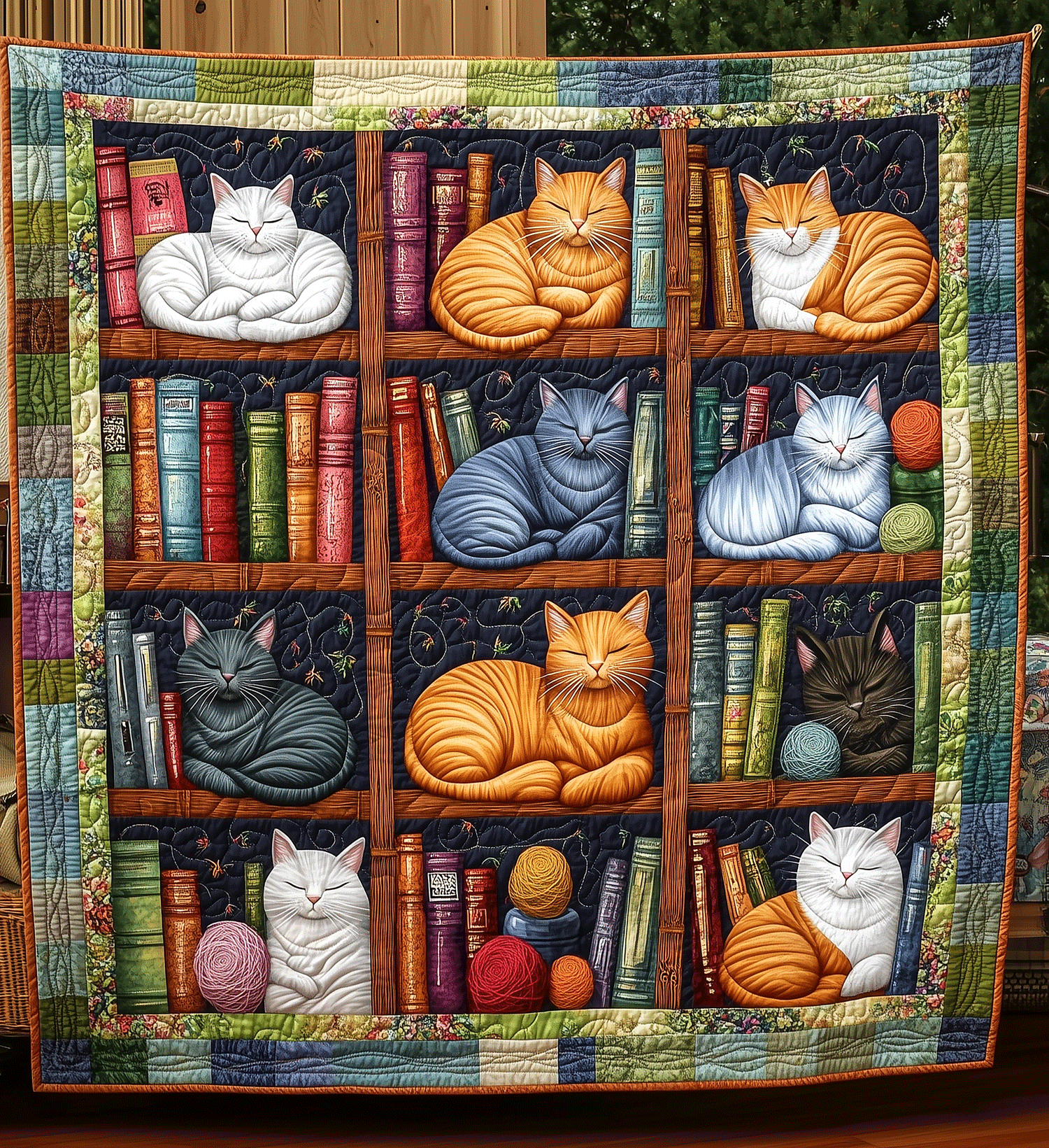 Feline Fantasy Quilted Blanket Gifts For Cat Owners