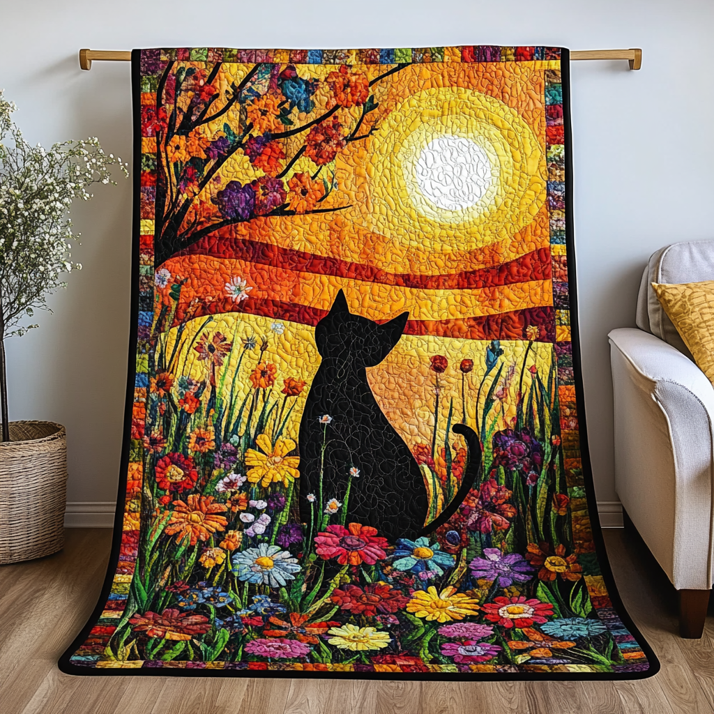 Feline Fantasy Quilted Blanket Unique Gifts For Cat Lovers