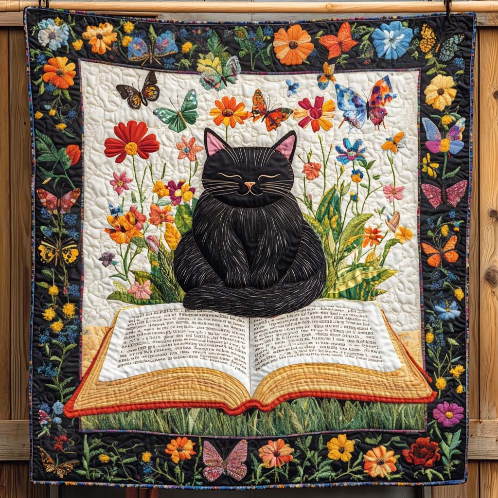 Feline Sleepyhead Quilted Blanket Presents For Cat Lovers