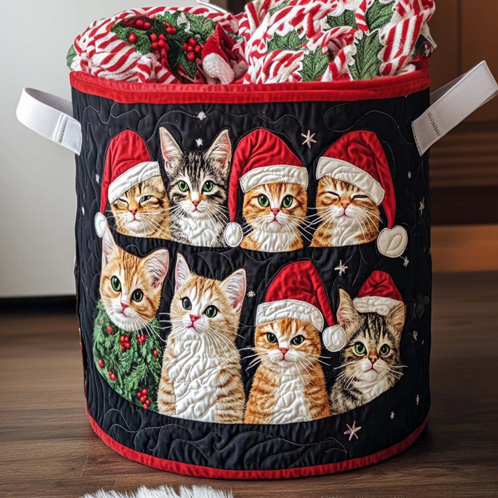 Felix The Festive Quilted Laundry Basket Perfect Quilted Laundry Basket Gift for Family and Friends