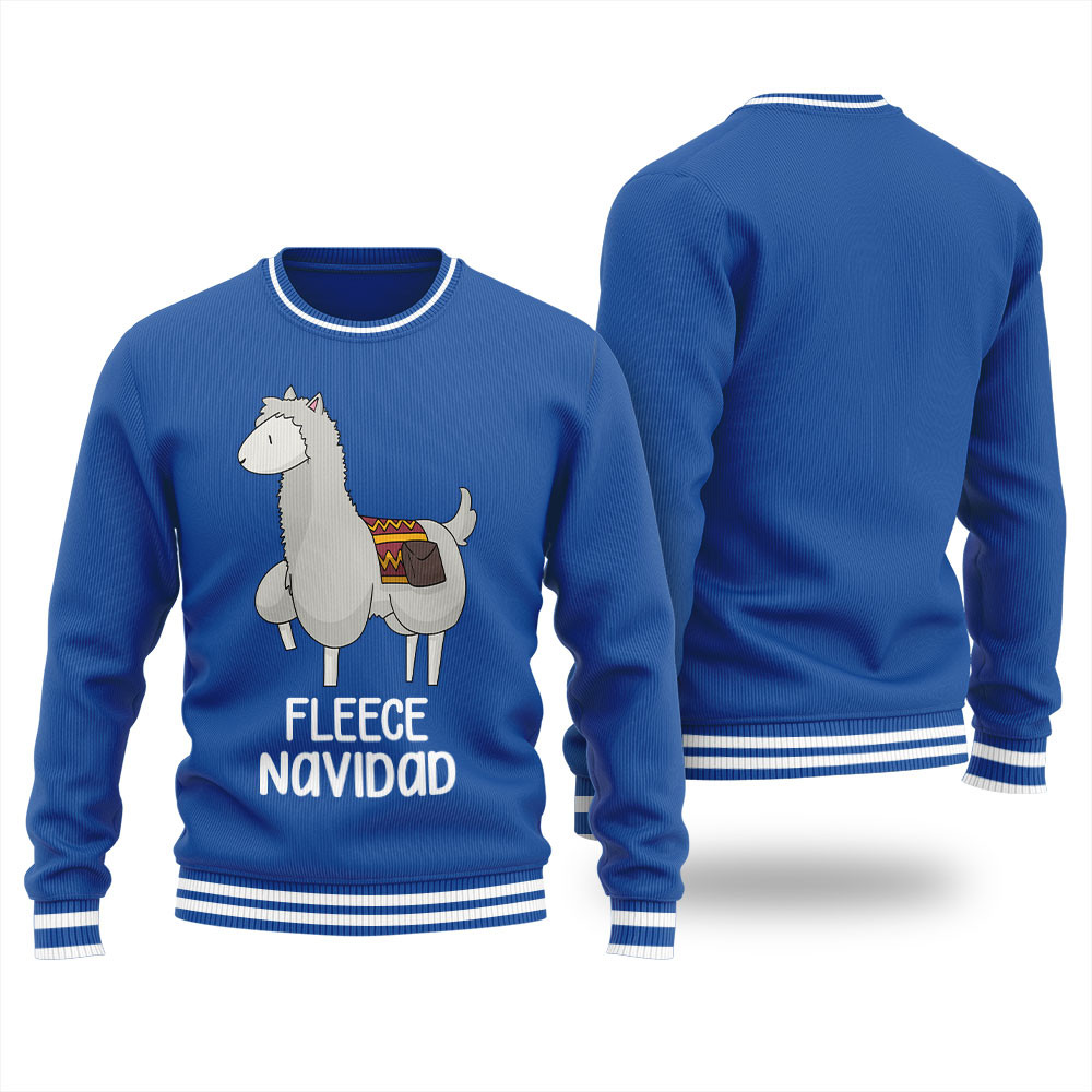 Feliz Navidad Llama Christmas Sweater Men Meaningful Holiday Gift Merch to Show You Care