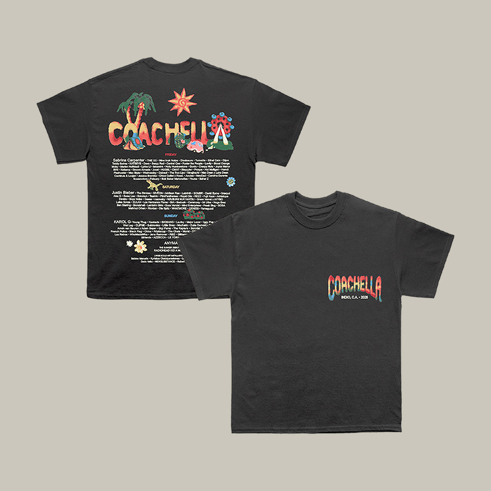 Felt Cute Lineup Coachella T-Shirt Coachella Music Festival 2026 Clothing Line Gift Idea