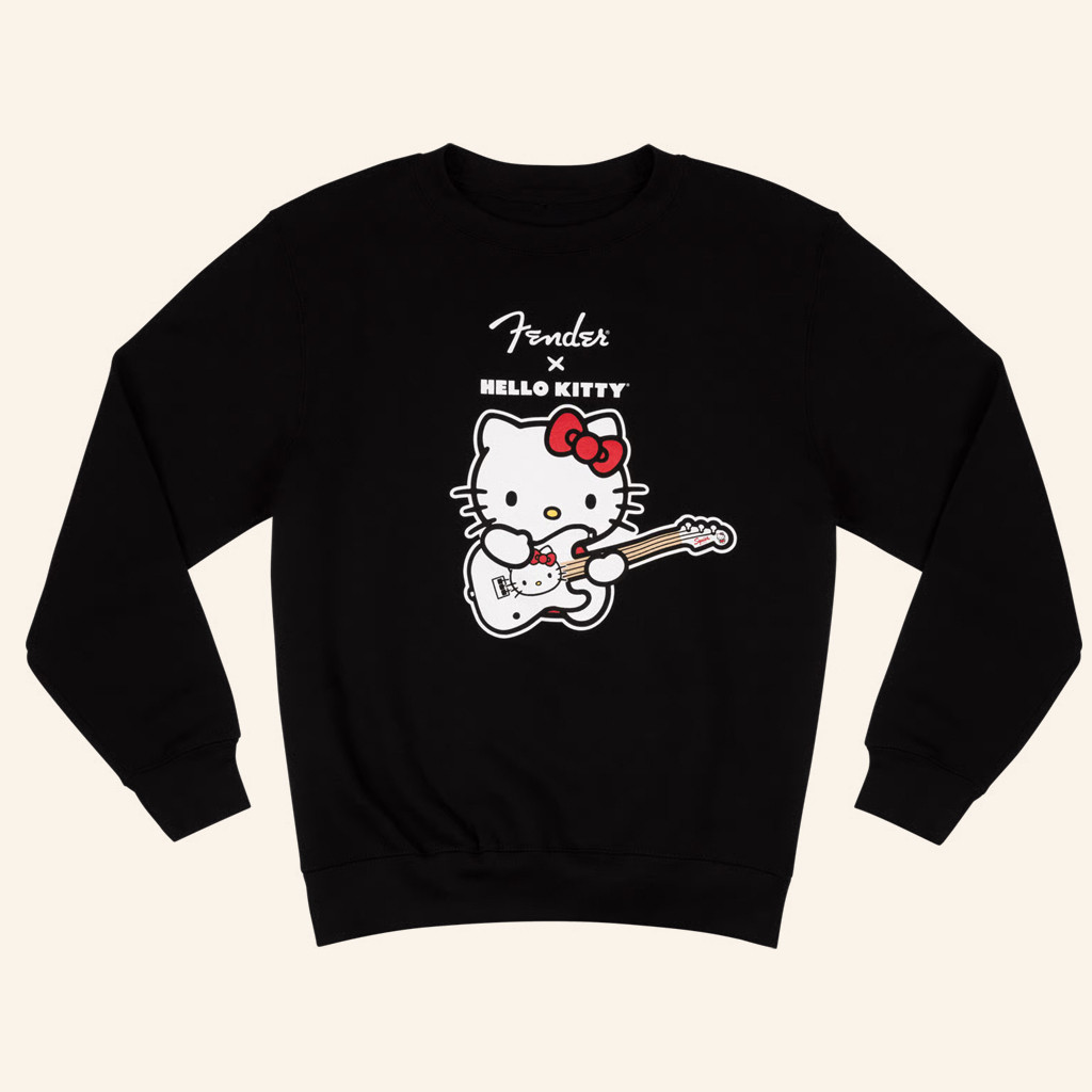 Fender Merch Fender Hello Kitty Logo Sweatshirt Christmas Gifts For Sister