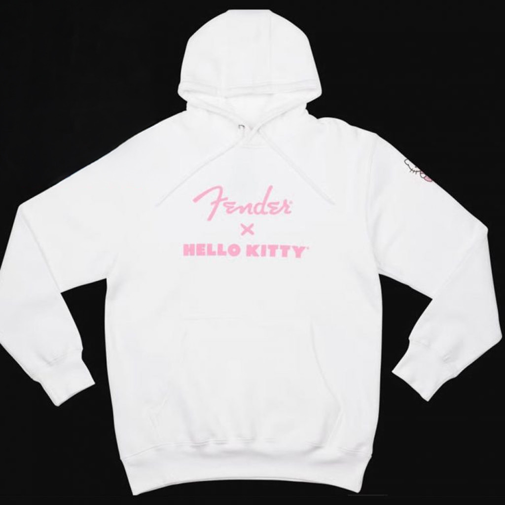Fender x Hello Kitty Logo Hoodie Fender Merch Gifts For Hello Kitty Lovers