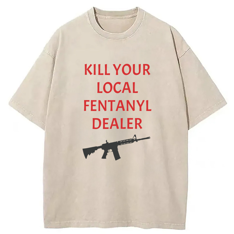 Fentanyl Awareness Washed T-Shirt Soft Comfortable Daily T Shirt Gifts For Friends