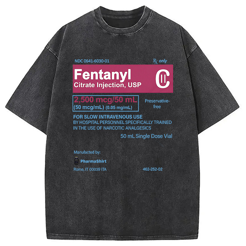 FENTANYL Designed with Love Washed T-Shirt Classic Graphic Fashion Tee Gifts For Besties