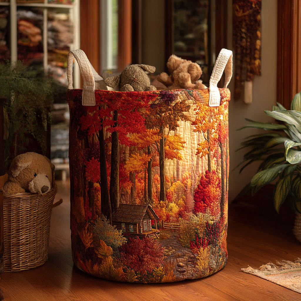 Fern Hollow Quilted Laundry Basket Merch For Dad