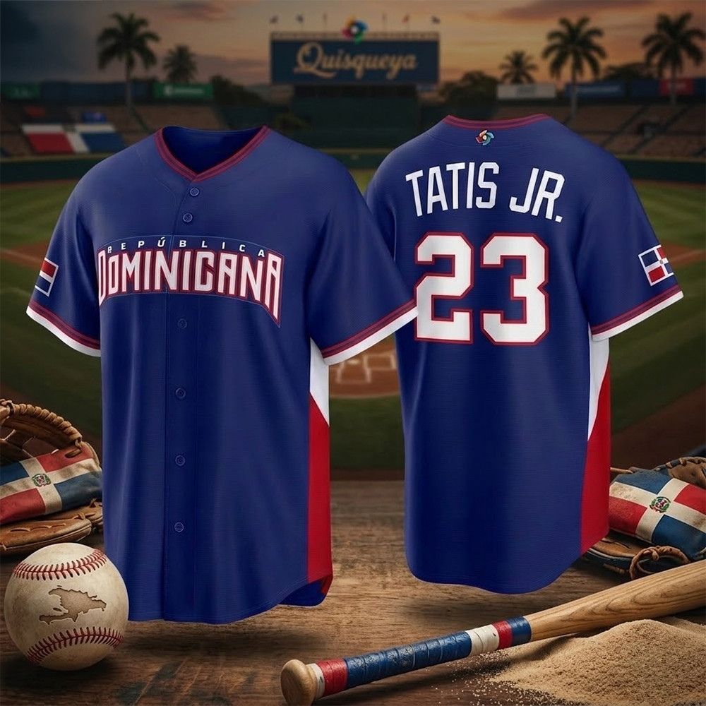Fernando Tatis Jr Dominican Republic Baseball Jersy 2026 World Baseball Classic Merch Fan Gear