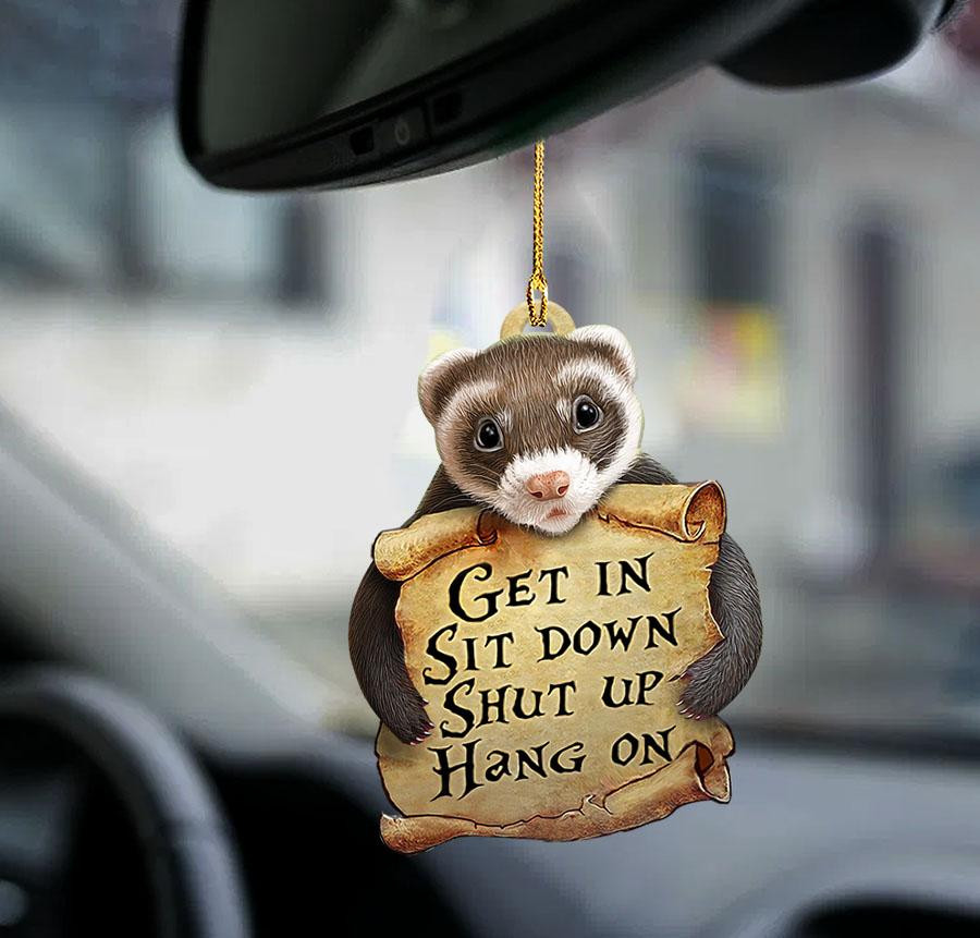 Ferret get in ferret lover two sided ornament Animal Car Interior Decor