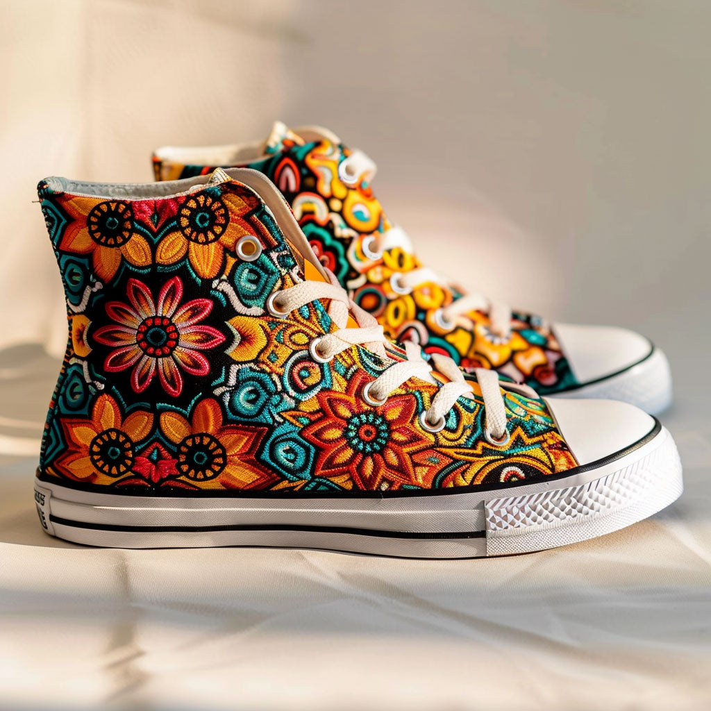 Festival Fever Canvas High Tops Unisex Merch Style