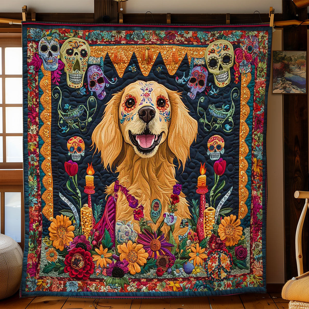 Festival Of Golden Souls Holiday Christmas Quilt Blanket Mother In Law Christmas Gift