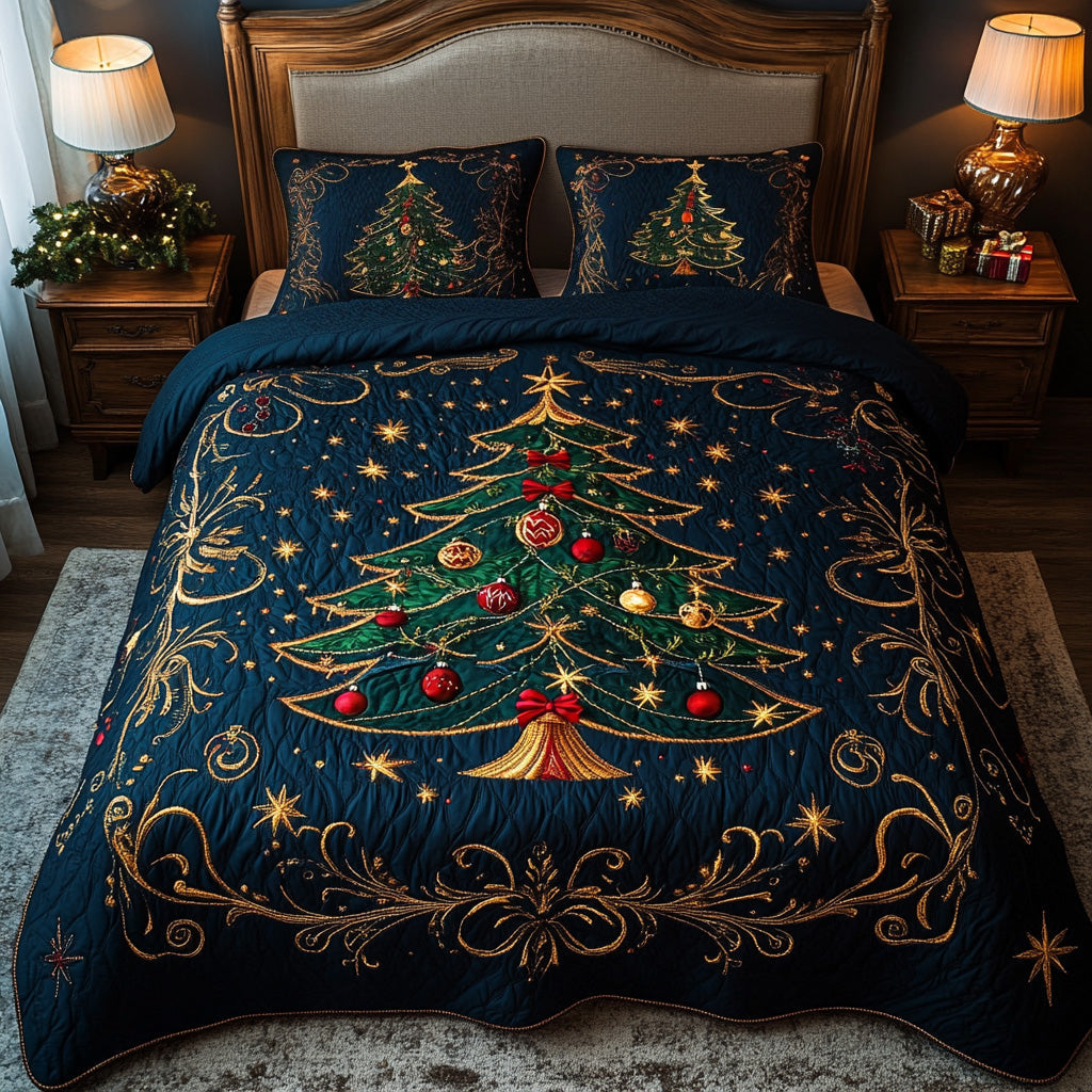 Festive Charm Quilted Bedding Set Xmas Duvet Sets Christmas Ideas Present For Men