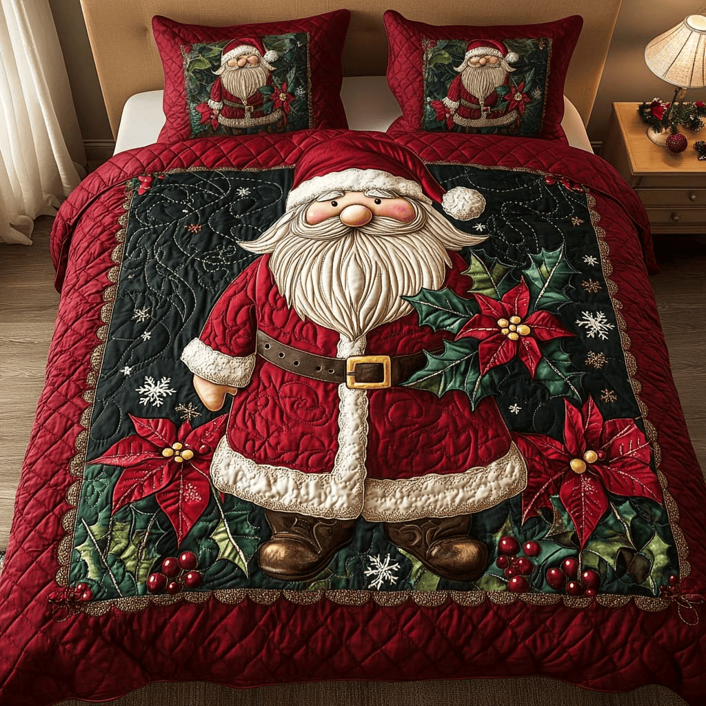 Festive Cheer Quilt Bedding Set King Size Quilt Christmas Gifts For Mom