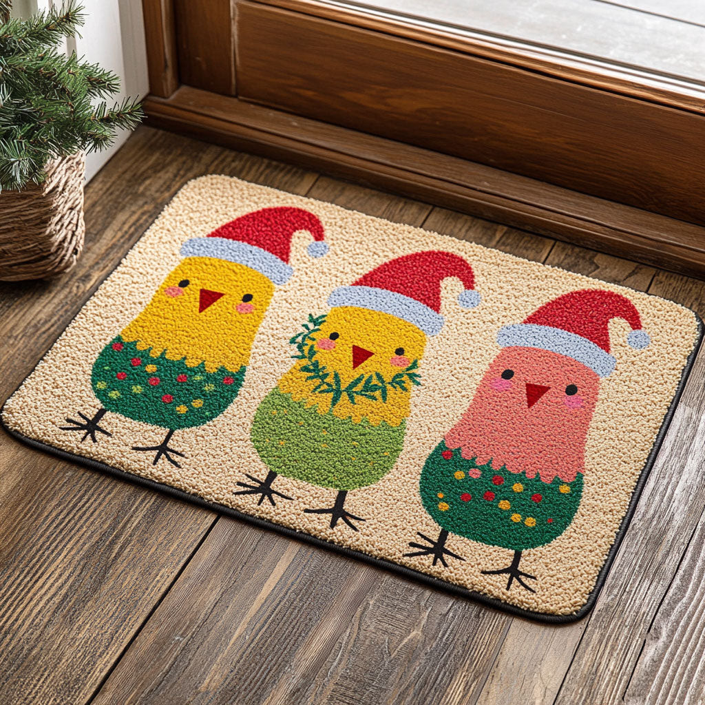Festive Chicken Joy Doormat Best Gift For Friends and Family on Christmas Day