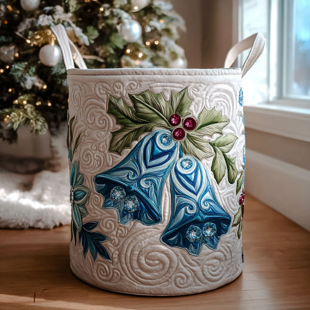 Festive Chimes Quilted Laundry Basket Best Gift For Him