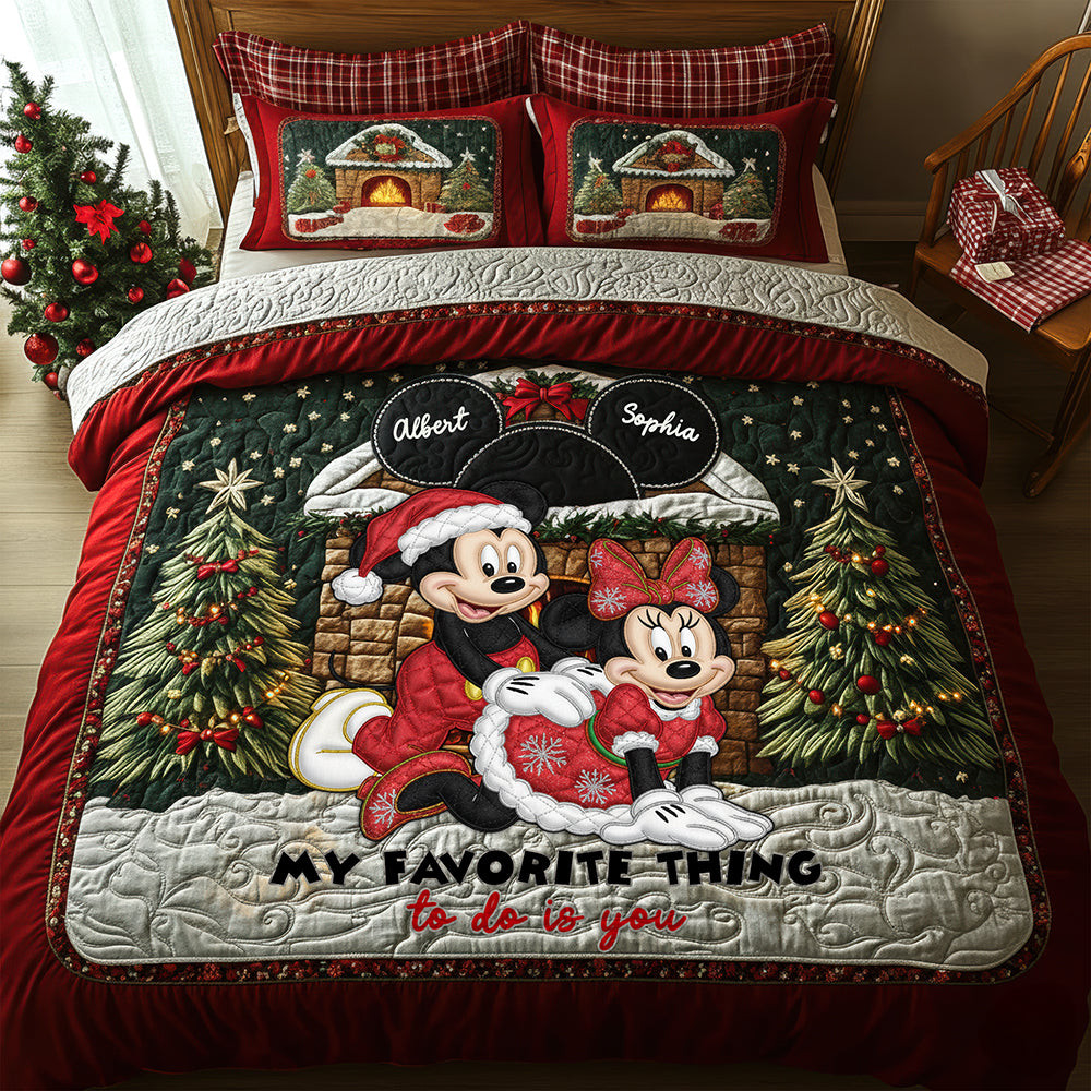 Festive Couple Bedding Set Special Line - Personalized Christmas Gifts For Couple - Inappropriate Christmas Gifts For Best Friend Festive Couple Bedding Set Special Line - Personalized Christmas Gifts For Couple - Inappropriate Christmas Gifts For Best Friend
