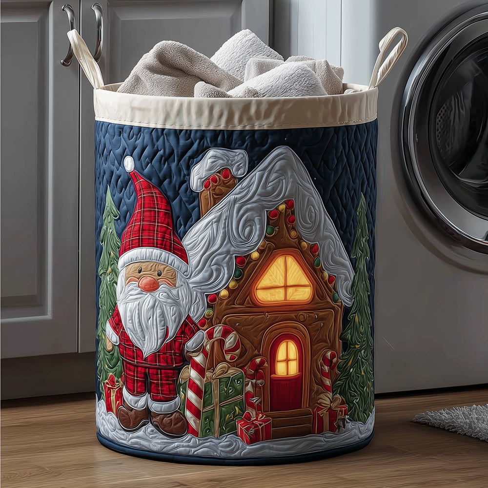 Festive Ginger Quilted Laundry Basket Merch For Friends