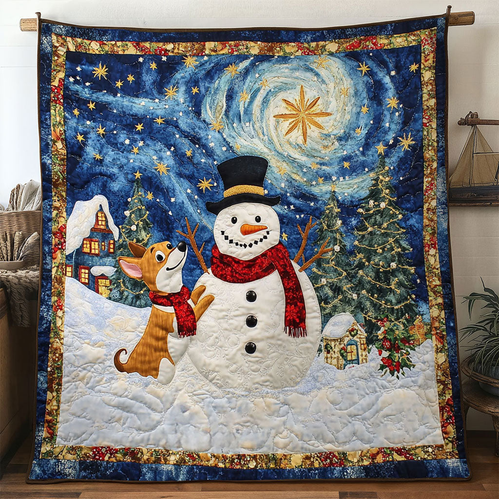 Festive Glow Snowman Quilt Blanket Throw Blankets For Couch Christmas Presents For Christians
