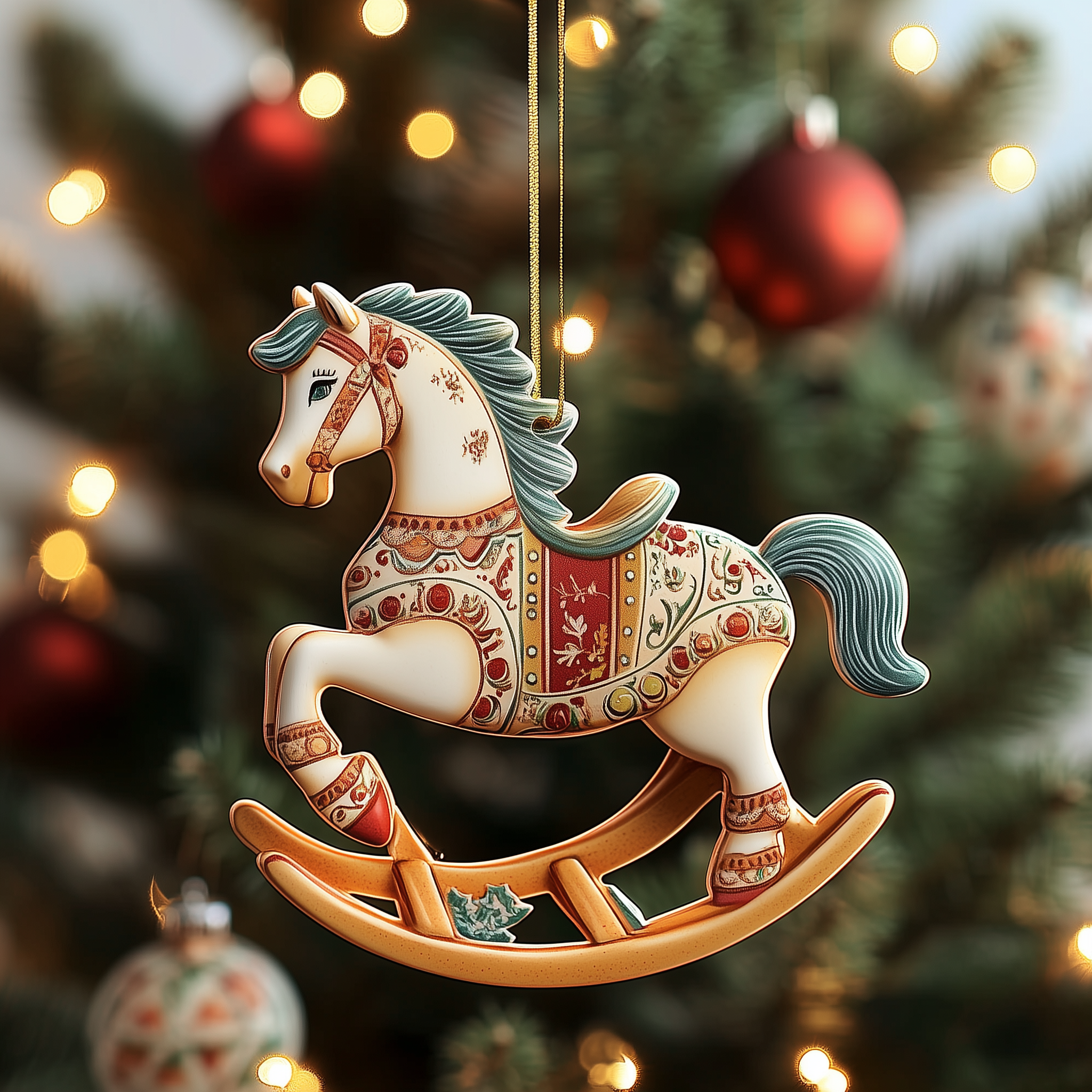Festive Horse Acrylic Ornament Housewarming Ornament Gift