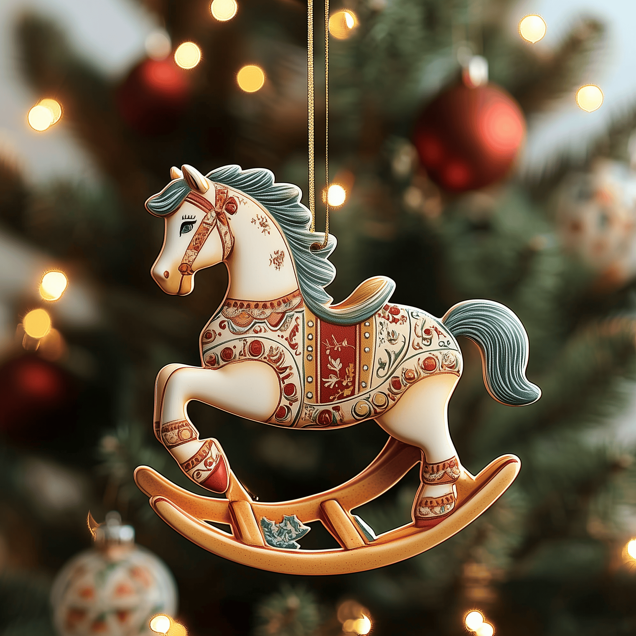 Festive Horse Mica Ornament Feel the Connection of Giving Ornaments That Matter