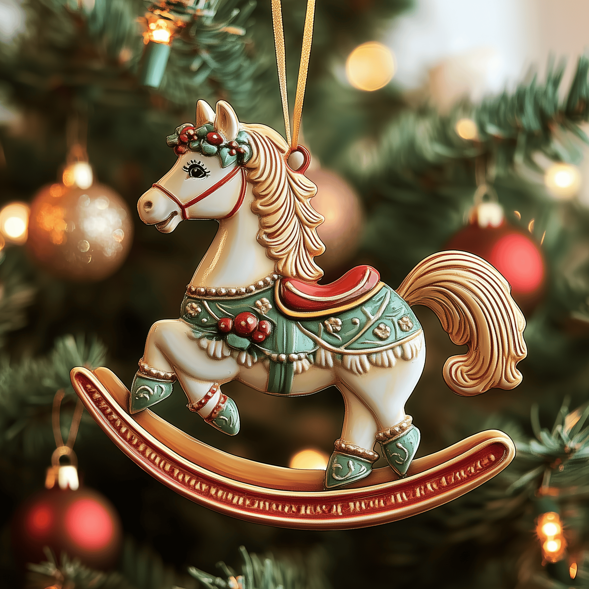 Festive Horse Mica Ornament Make Every Gift Memorable with Our Ornaments