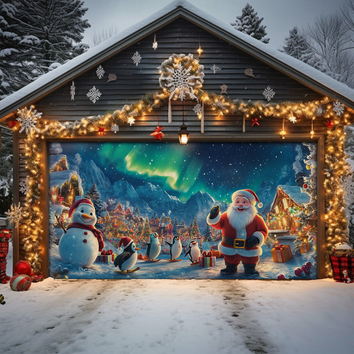 Festive Journey Christmas Garage Door Banner Holiday Decor Christmas Gifts For Father