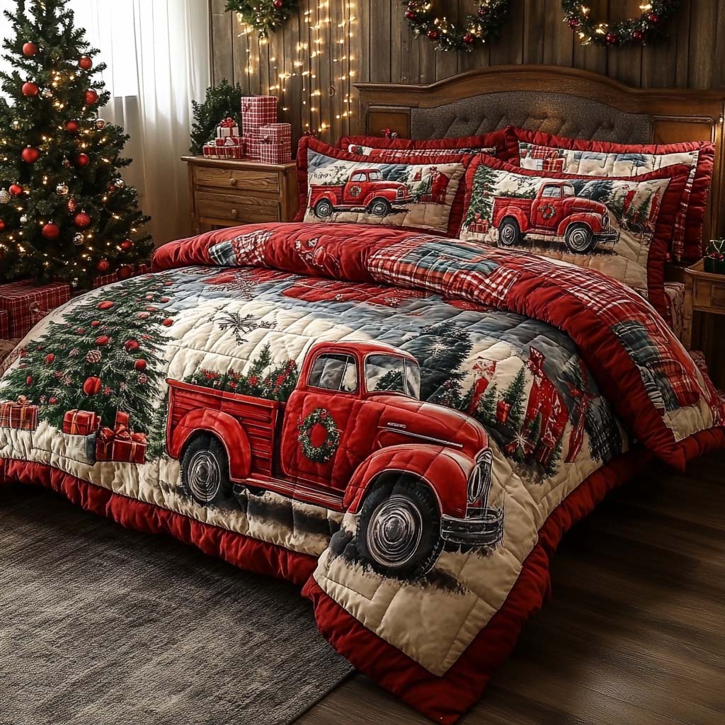 Festive Journey Quilted Bedding Set Best Holiday Duvet Covers Christmas Presents For Mom