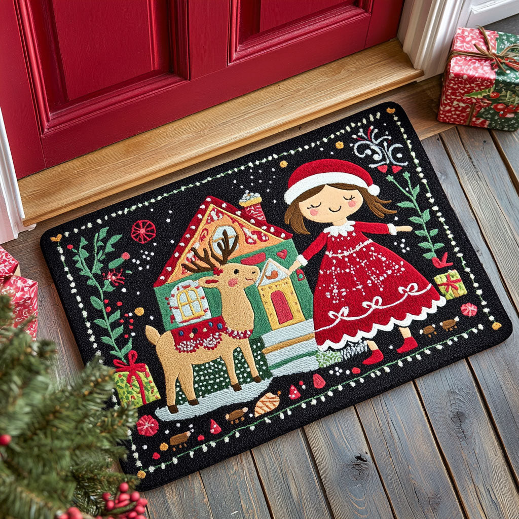 Festive Joy Doormat Best Gift For Friends and Family on Christmas Day