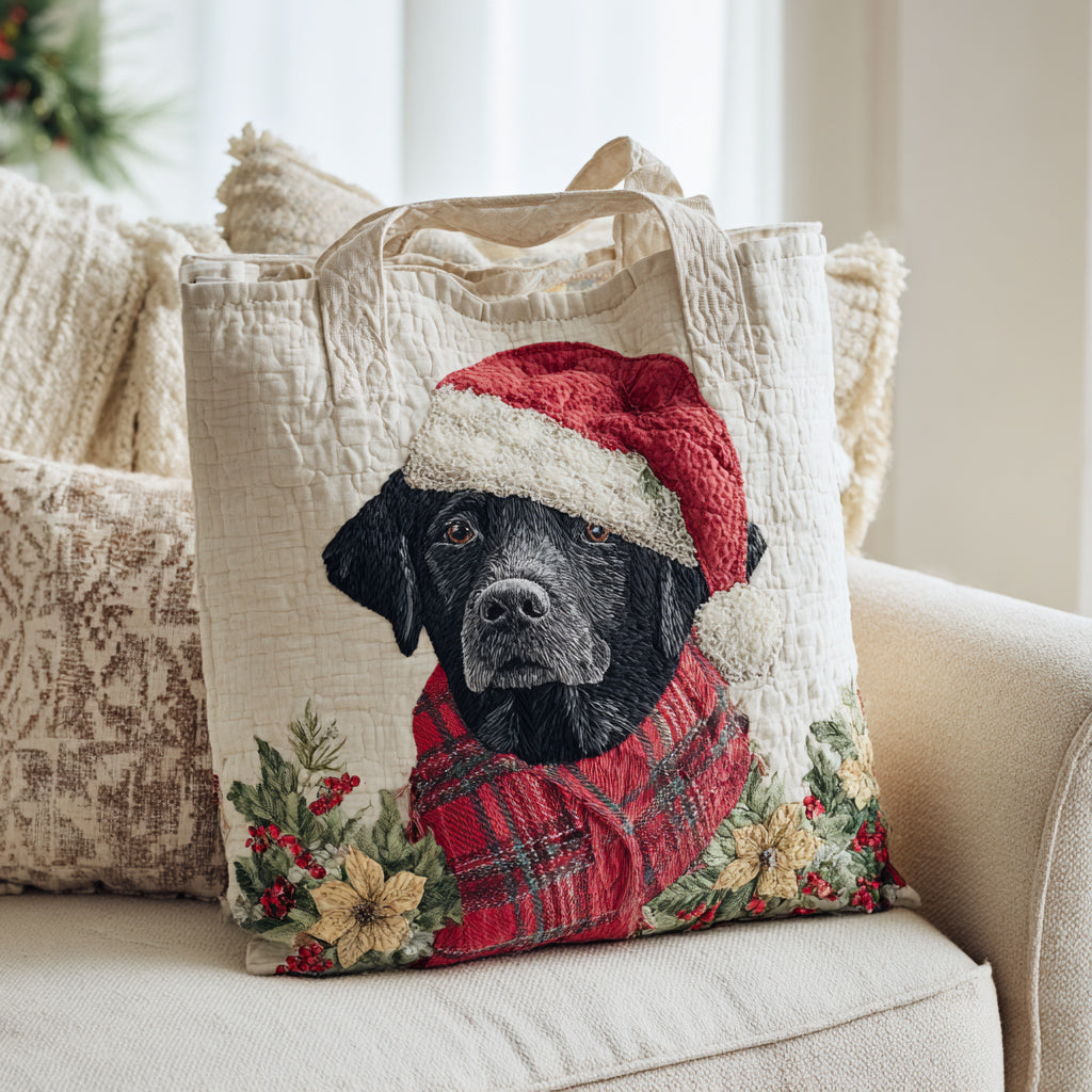 Festive Lab Quilted Tote Bag Dog Inspired Gifts