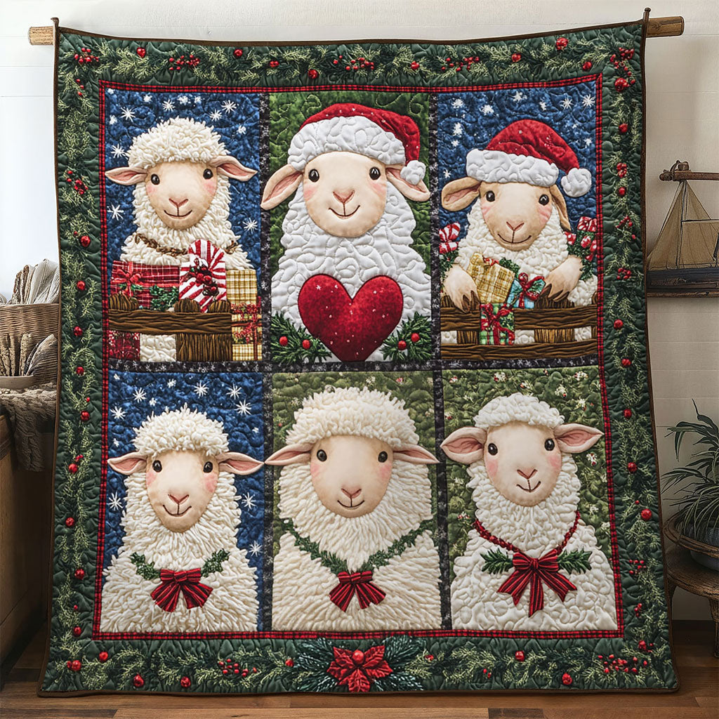 Festive Light Sheep Quilt Blanket Best Blankets Presents For Sheep Lovers