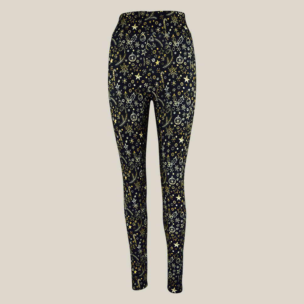 Festive Magic Leggings Christmas Pattern Holiday Apparel Workout Christmas Gifts