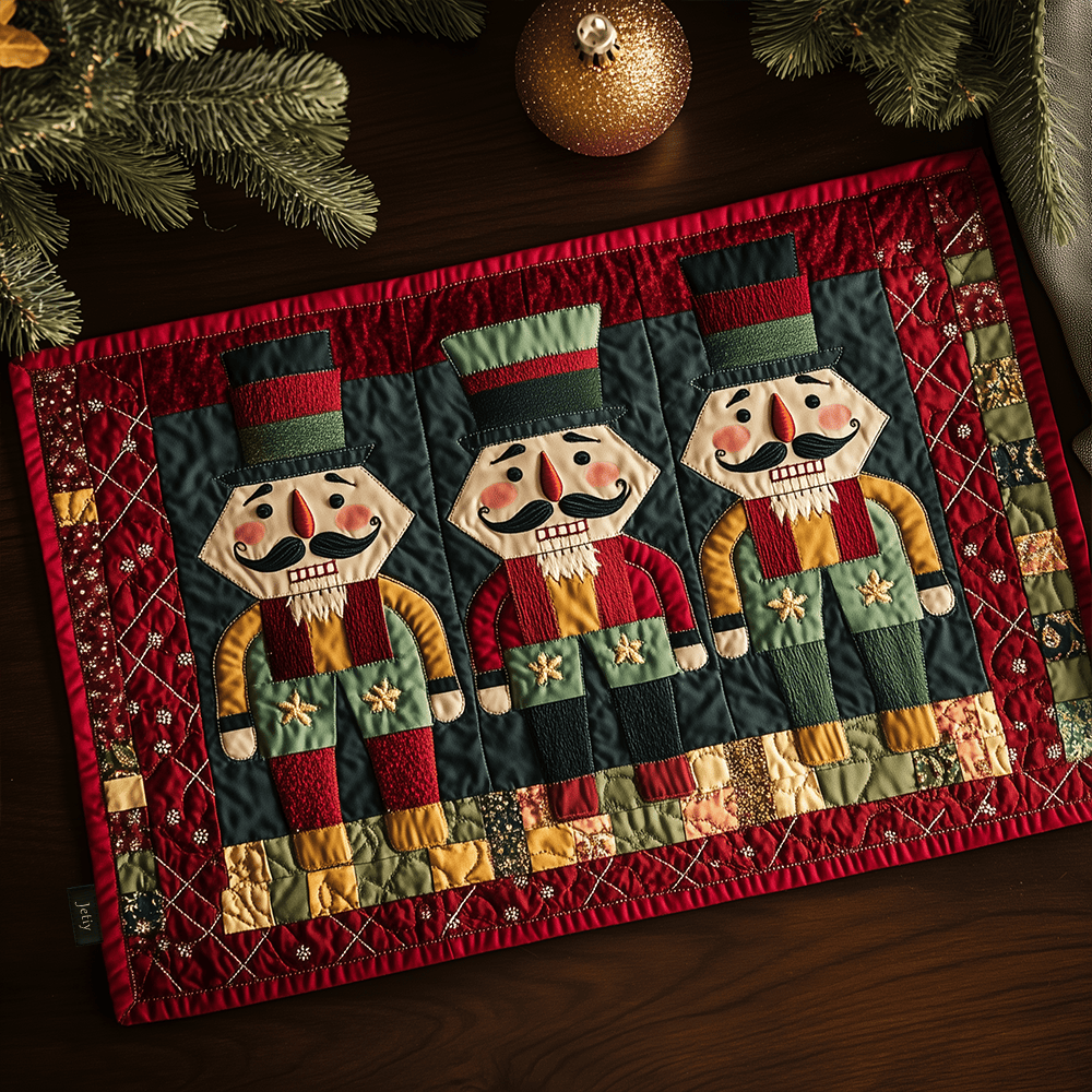 Festive Nutcracker Quilted Place Mat Holiday Xmas Square Placemat Nutcracker Christmas Gifts For Men