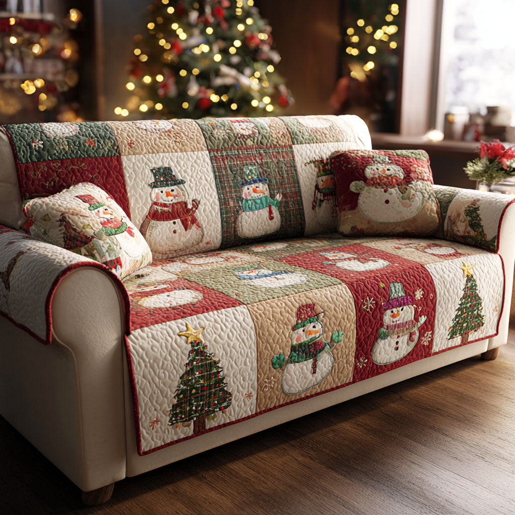 Festive Patchwork Quilted Sofa Cover Holiday Living Decorations Presents For Mother In Law