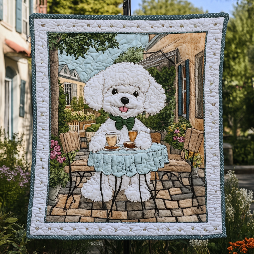 Festive Poodle Parade Quilted Blanket Best Gifts For Dog Owners