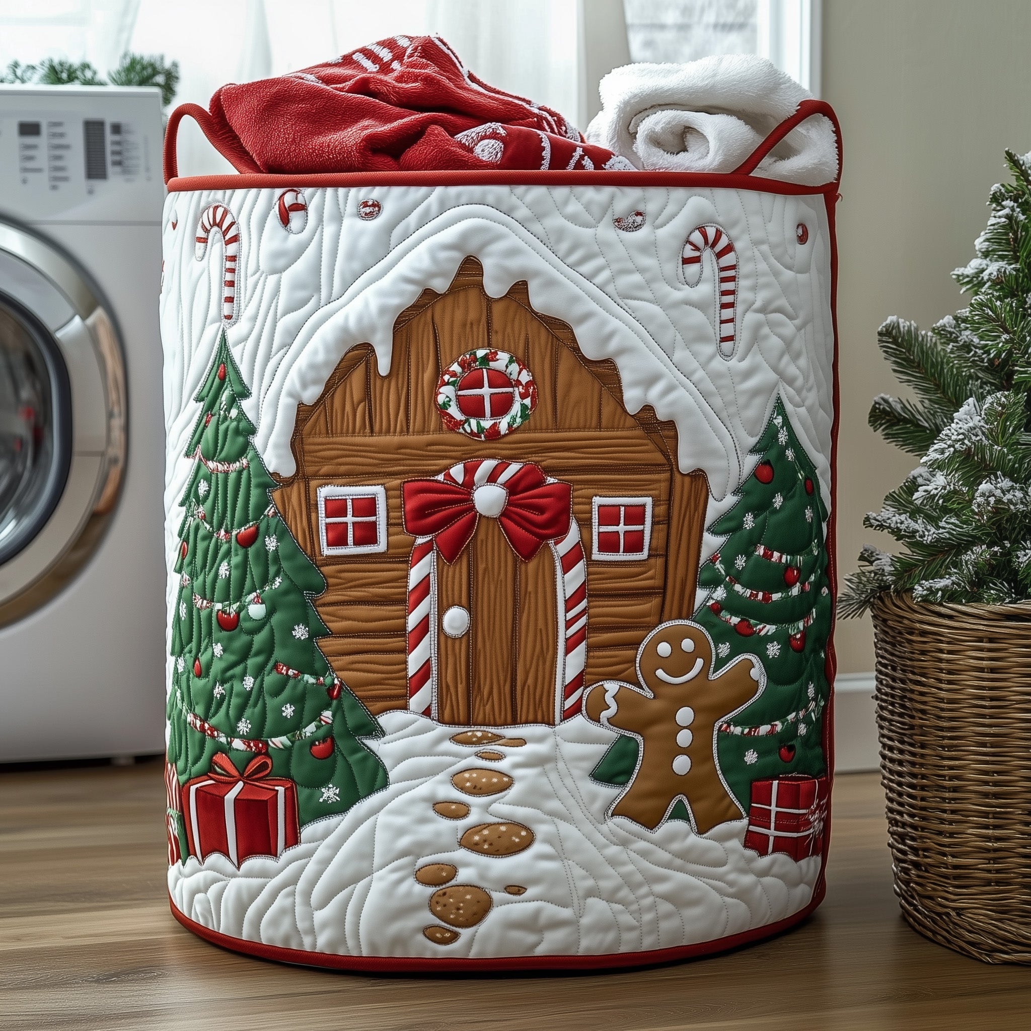 Festive Quilted Laundry Basket Best Christmas Gifts For Your Girlfriend